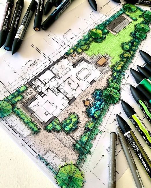 Société d'aménagement paysager Verthème travaillant sur une conception de jardin à Tunis
